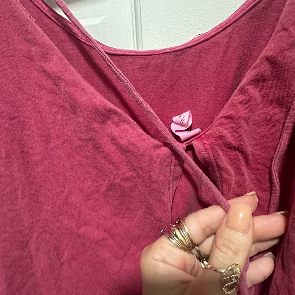 Anthropologie Women Daily Practice Pink Ruffled Midi Dress Size Medium - Picture 4 of 9
